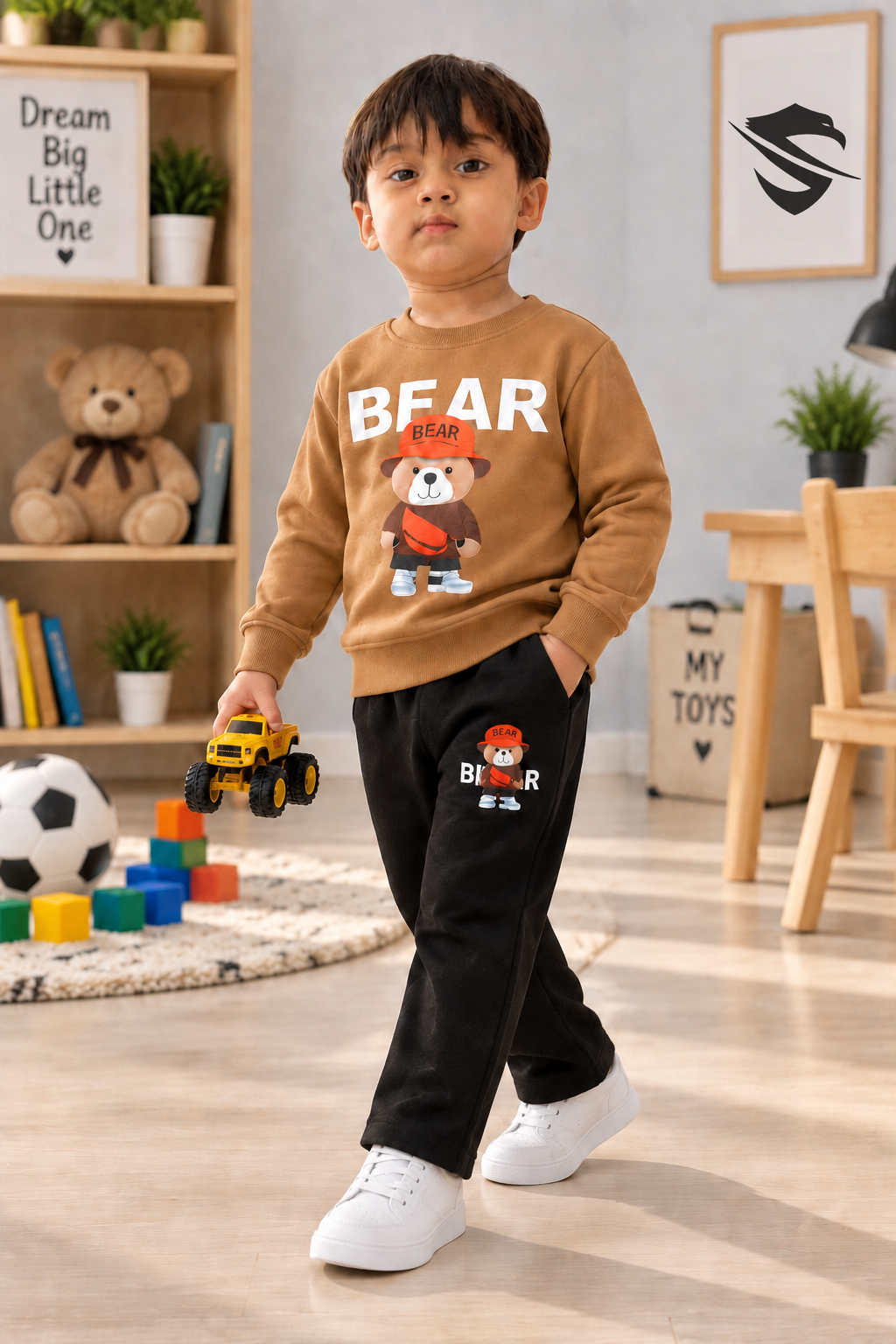 Little Bear Kids Premium Cotton Fleece Tracksuit – Winter Collection