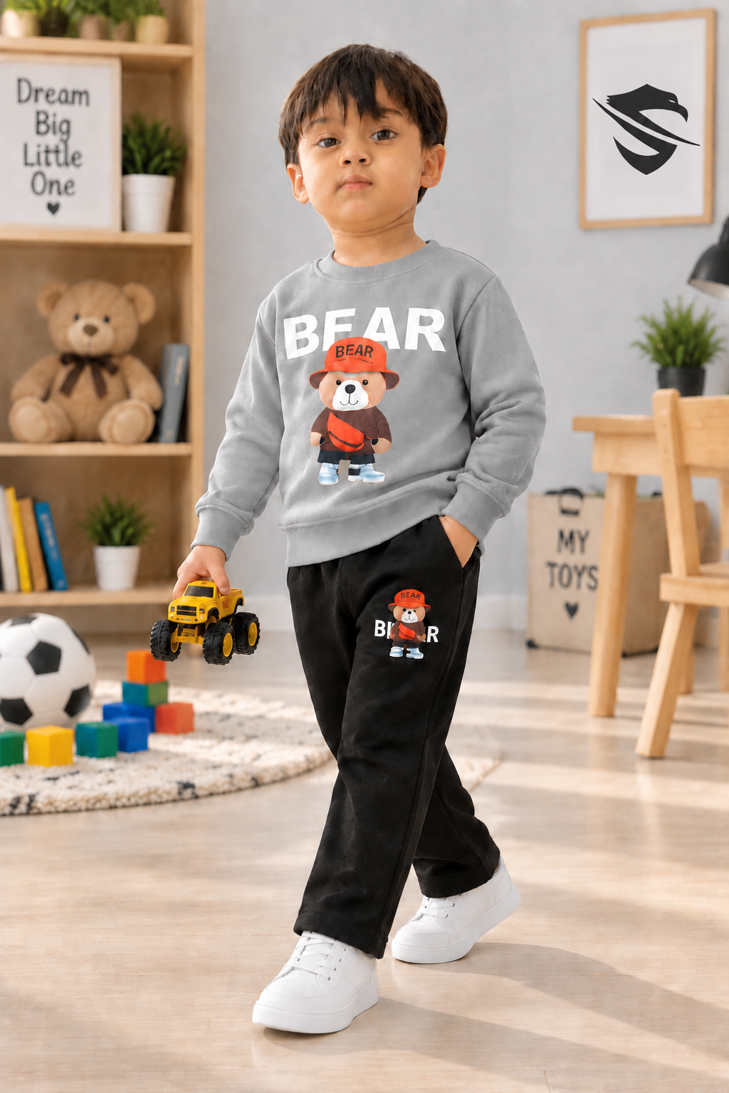 Little Bear Kids Premium Cotton Fleece Tracksuit – Winter Collection