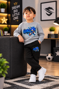 Kids Sonic DTF Printed Winter Fleece Tracksuit – Sweatshirt & Trouser Set