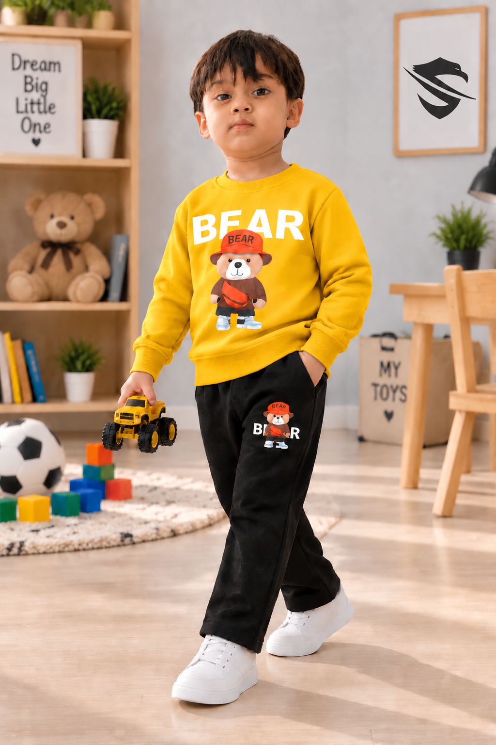 Little Bear Kids Premium Cotton Fleece Tracksuit – Winter Collection
