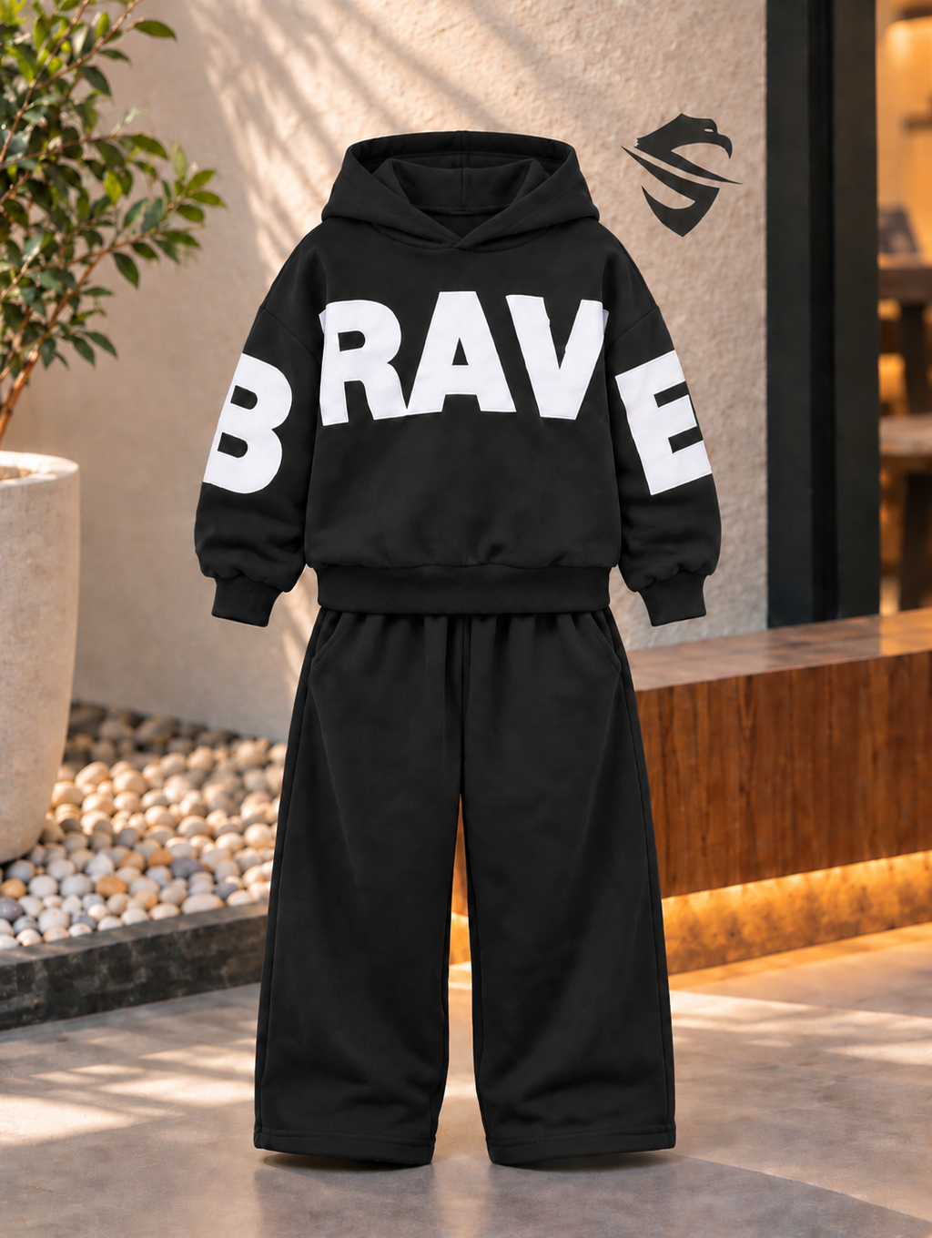 Kids BRAVE Premium Fleece Trendy Tracksuit – Baggy Fit Winter Collection