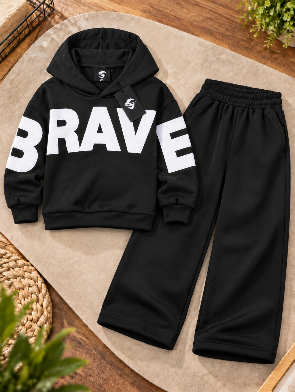 Kids BRAVE Premium Fleece Trendy Tracksuit – Baggy Fit Winter Collection