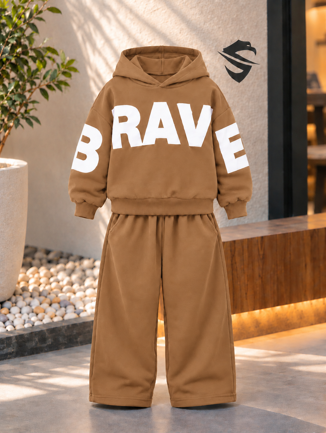 Kids BRAVE Premium Fleece Trendy Tracksuit – Baggy Fit Winter Collection