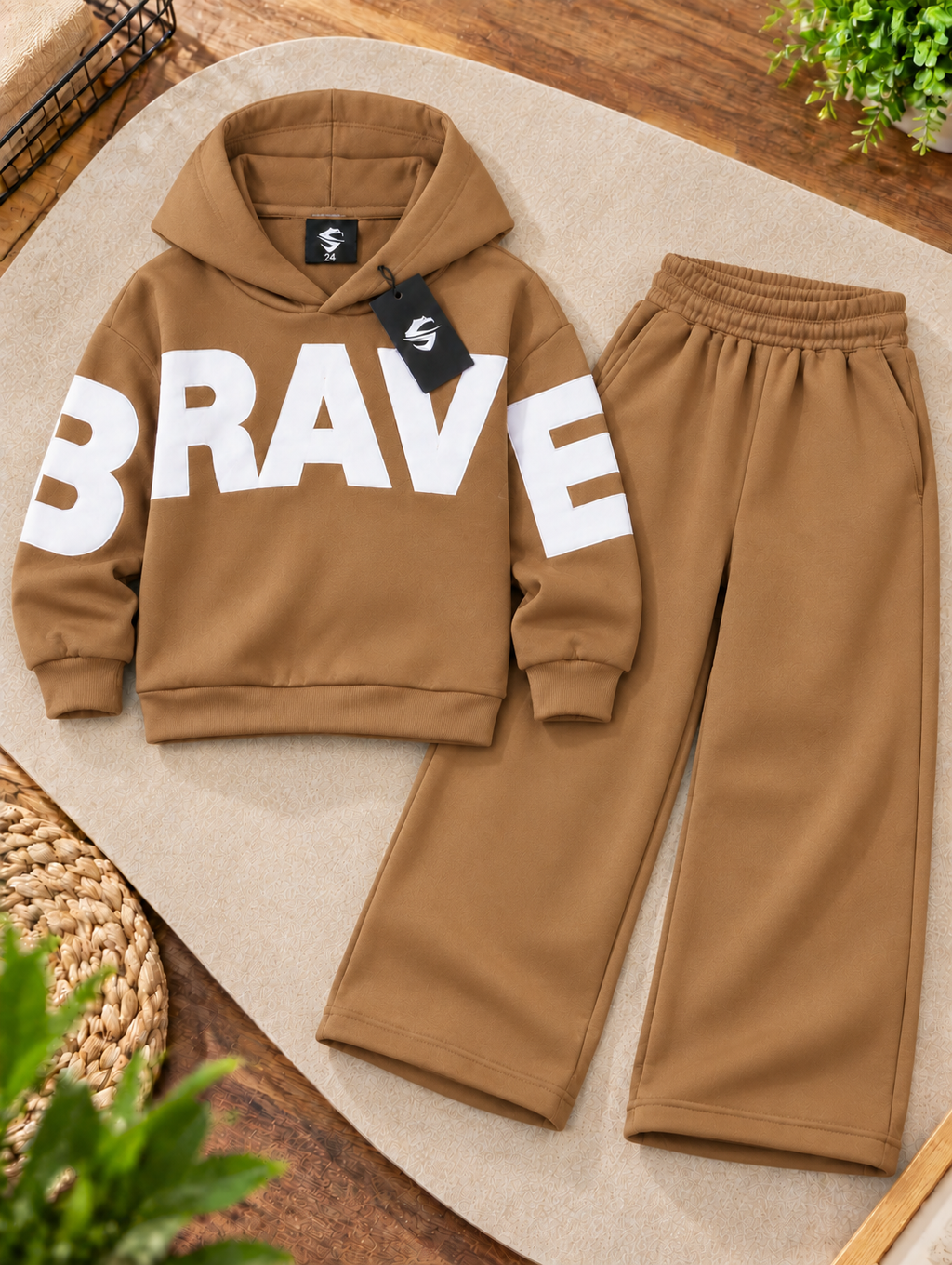Kids BRAVE Premium Fleece Trendy Tracksuit – Baggy Fit Winter Collection