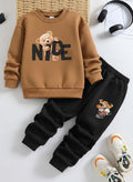 Kids Winter Tracksuit – Teddy Bear Printed 2-Piece Set